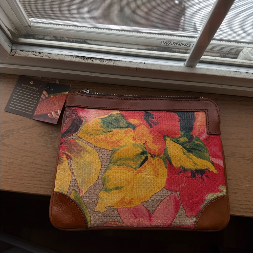 Patricia Nash Multicolor Floral Canvas Clutch